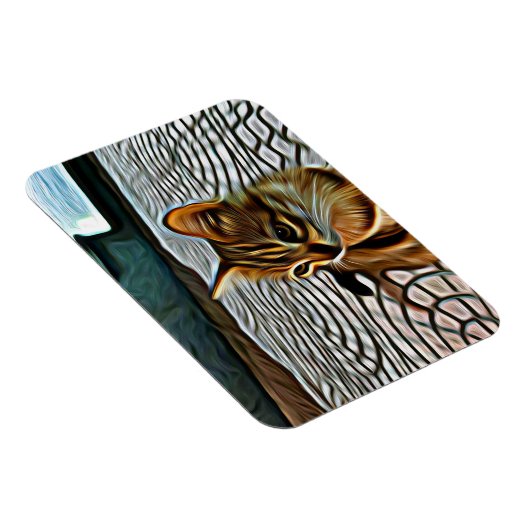 Schilderen mooie kat magneet (Rechterzijde)