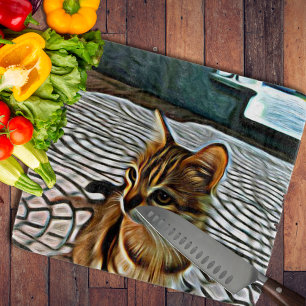 Schilderen Mooie Kat Snijplank