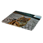 Schilderen mooie kat snijplank (Hoek)