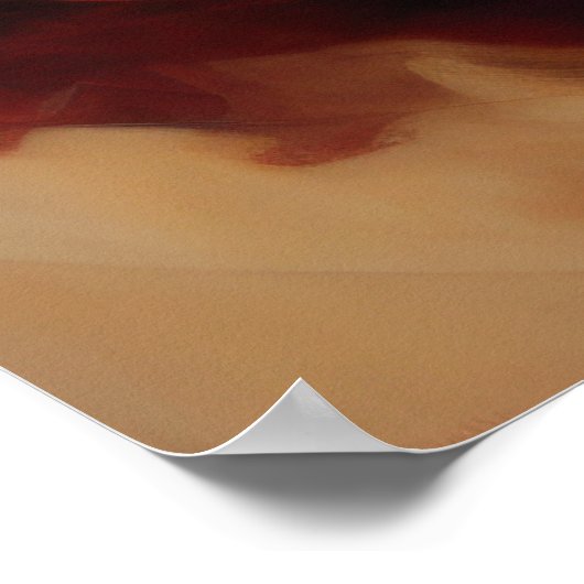 Schilderen Mooie Vrouw Verbluffende Rode Jurk III Poster (Hoek)