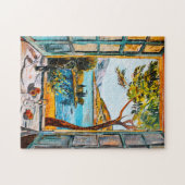 Schilderen ontbijt op raam uitzicht Mediterraan ze Legpuzzel (Horizontaal)