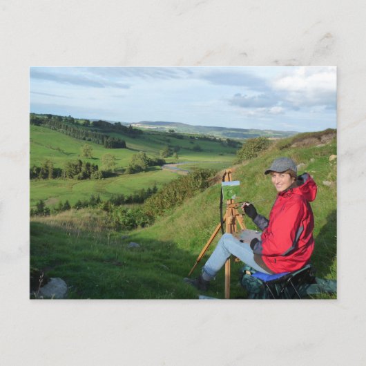 "Schilderen op Harehaugh" Briefkaart (Voorkant)