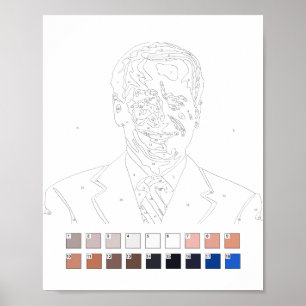Schilderen op nummers: Joe Biden Poster