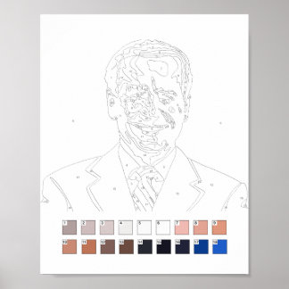 Schilderen op nummers: Joe Biden Poster