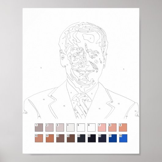 Schilderen op nummers: Joe Biden Poster (Voorkant)