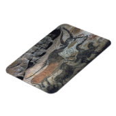 Schilderen op steen van een stier en paarden, c.17 magneet (Linkerzijde)