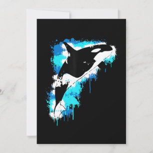 Schilderen   Orka walvis Waterverf schilderij Artf Kaart