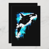 Schilderen | Orka walvis Waterverf schilderij Artf Kaart (Voorkant / Achterkant)