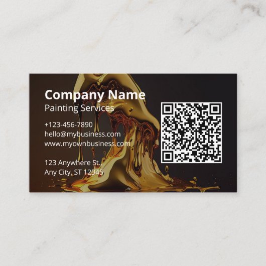 Schilderen QR-code Visitekaartje (Voorkant)