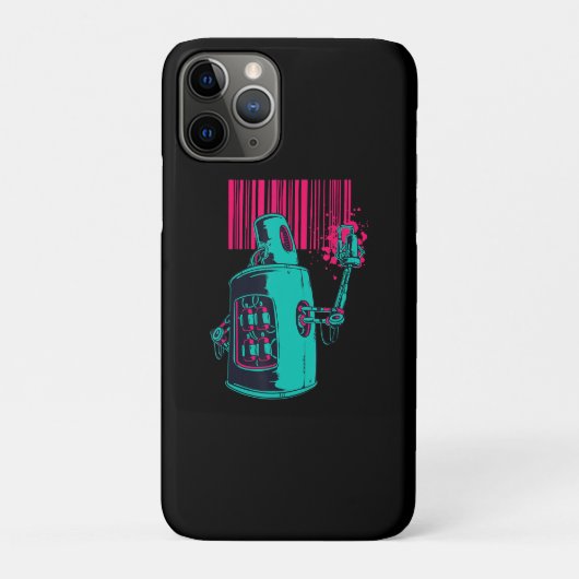 Schilderen | Robot Spray Schilderen Grafi Bar Code Case-Mate iPhone Case (Achterkant)