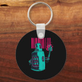 Schilderen | Robot Spray Schilderen Grafi Bar Code Sleutelhanger (Voorkant)