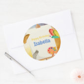 Schilderen Ronde Sticker (Envelop)