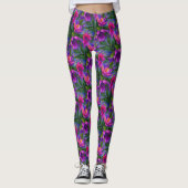 Schilderen Tropische bloemen Heldere kleuren Leggings (Voorkant)