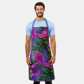 Schilderen Tropische bloemen Heldere kleuren Schort (Gedragen)