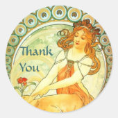 Schilderen. Uit de Arts Series door Mucha Ronde Sticker (Voorkant)