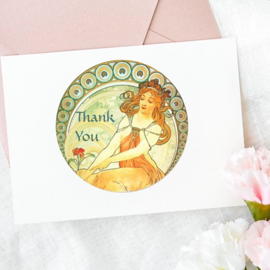 Schilderen. Uit de Arts Series door Mucha Ronde Sticker