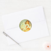 Schilderen. Uit de Arts Series door Mucha Ronde Sticker (Envelop)