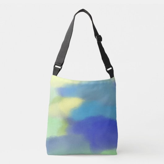 schilderen van abstracte waterverf crossbody tas (Voorkant)
