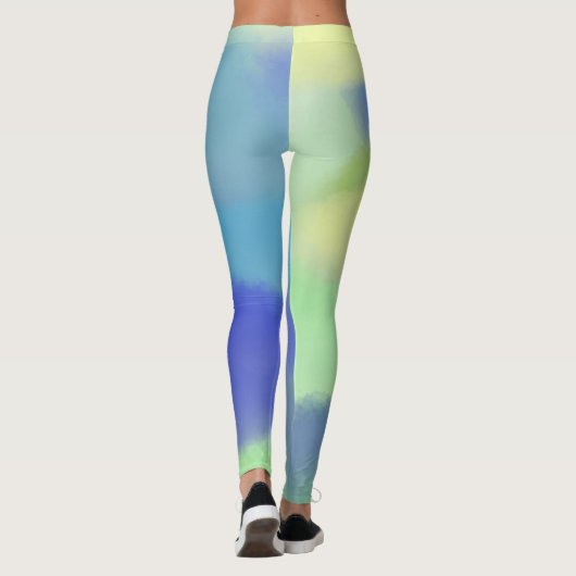 schilderen van abstracte waterverf leggings (Achterkant)