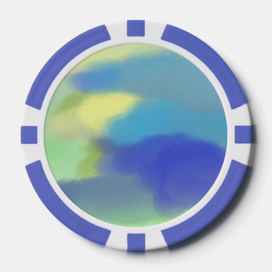 schilderen van abstracte waterverf poker chips (Voorkant)