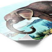  schilderen van Afrikaanse olifanten Foto Afdruk (Hoek)