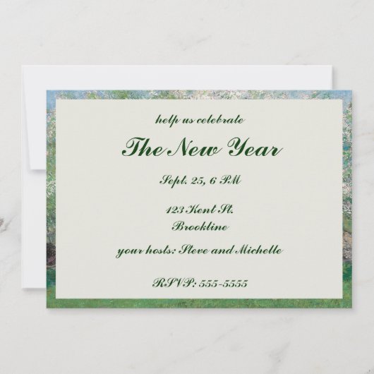 Schilderen van appelbomen met witte bloesems kaart (Voorkant)