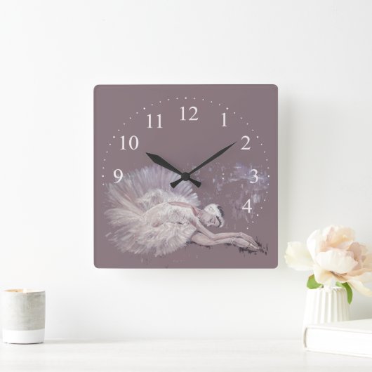 Schilderen van balletdanserswaander vierkante klok (Huis)