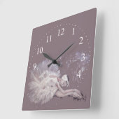 Schilderen van balletdanserswaander vierkante klok (Hoek)