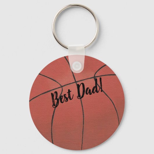 Schilderen van Basketball Beste pap Sjabloon Sleutelhanger (Voorkant)