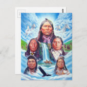 Schilderen van beroemde Indiase chefs Indiaanse in Briefkaart (Voorkant / Achterkant)