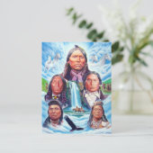 Schilderen van beroemde Indiase chefs Indiaanse in Briefkaart (Staand voorkant)