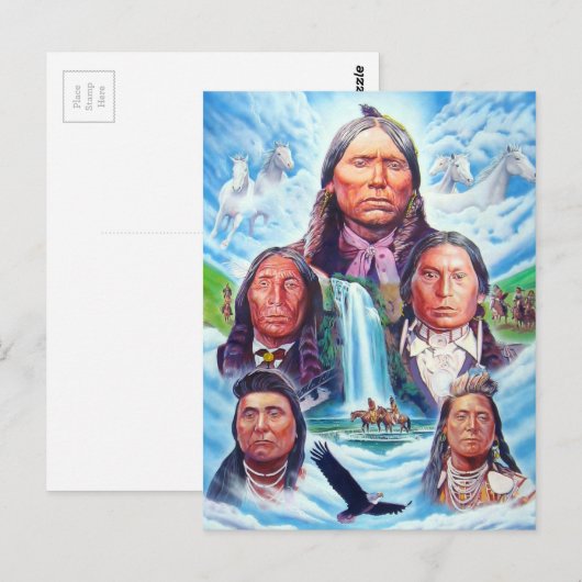 Schilderen van beroemde Indiase chefs Indiaanse in Briefkaart (Voorkant / Achterkant)