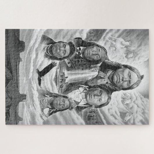 Schilderen van beroemde Indiase chefs Indiaanse in Legpuzzel (Horizontaal)