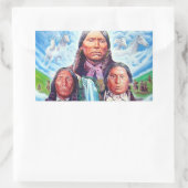 Schilderen van beroemde Indiase chefs Indiaanse in Rechthoekige Sticker (Tas)