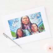 Schilderen van beroemde Indiase chefs Indiaanse in Rechthoekige Sticker (Envelop)