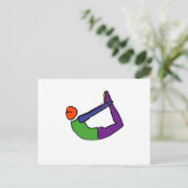 Schilderen van boegyoga pose. briefkaart (Staand voorkant)