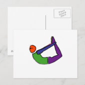 Schilderen van boegyoga pose. briefkaart (Voorkant / Achterkant)