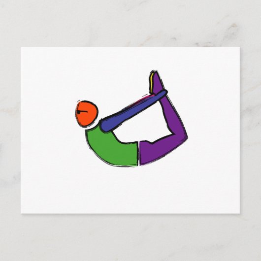 Schilderen van boegyoga pose. briefkaart (Voorkant)