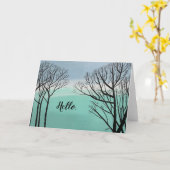 Schilderen van bomen in Kaarten met Silhouette Sky (Gele Bloem)