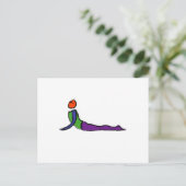 Schilderen van cobra yoga pose. briefkaart (Staand voorkant)