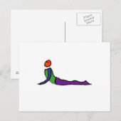 Schilderen van cobra yoga pose. briefkaart (Voorkant / Achterkant)