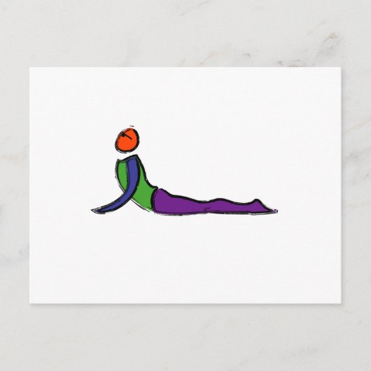 Schilderen van cobra yoga pose. briefkaart (Voorkant)