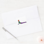 Schilderen van cobra yoga pose. vierkante sticker (Envelop)