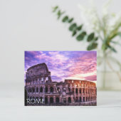 Schilderen van Colosseum in Rome bij zonsondergang Briefkaart (Staand voorkant)