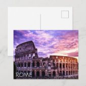 Schilderen van Colosseum in Rome bij zonsondergang Briefkaart (Voorkant / Achterkant)