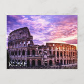 Schilderen van Colosseum in Rome bij zonsondergang Briefkaart (Voorkant)