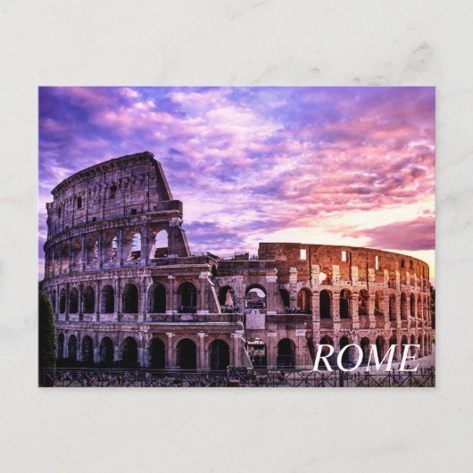 Schilderen van Colosseum in Rome bij zonsondergang Briefkaart (Voorkant)