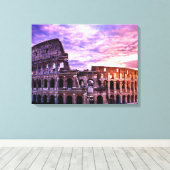 Schilderen van Colosseum in Rome bij zonsondergang Canvas Afdruk (Insitu (Houten vloer))