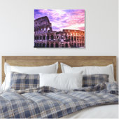 Schilderen van Colosseum in Rome bij zonsondergang Canvas Afdruk (Insitu (Slaapkamer))