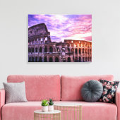 Schilderen van Colosseum in Rome bij zonsondergang Canvas Afdruk (Insitu (Woonkamer))